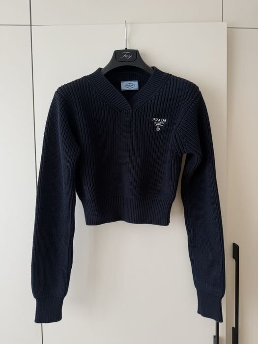 Donna Prada Maglione Blu Navy 34