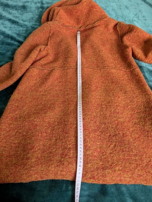 Donna Cappotto Arancione Poliestere