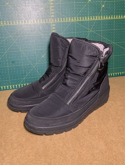 Женские Сапоги Чёрные Ткань 41