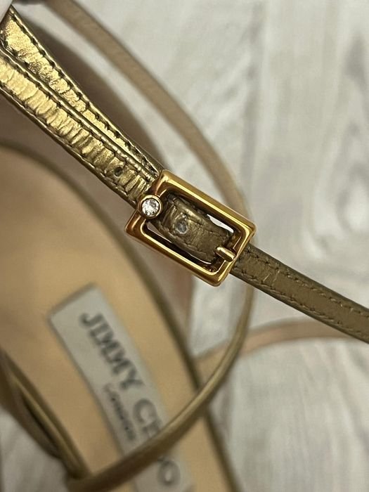 Женские Jimmy Choo Босоножки Золотые Кожа 41
