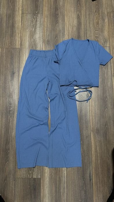 Damen Strickanzug Marineblau 36