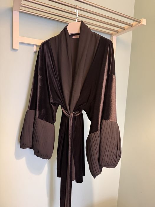 Damen Face 2 Face Kleid Schwarz Samt Einheitsgröße