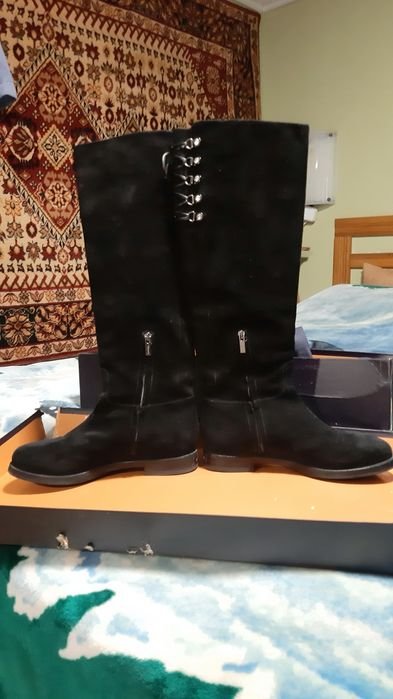 Women LeSILLA Boots Black Suede 36.5