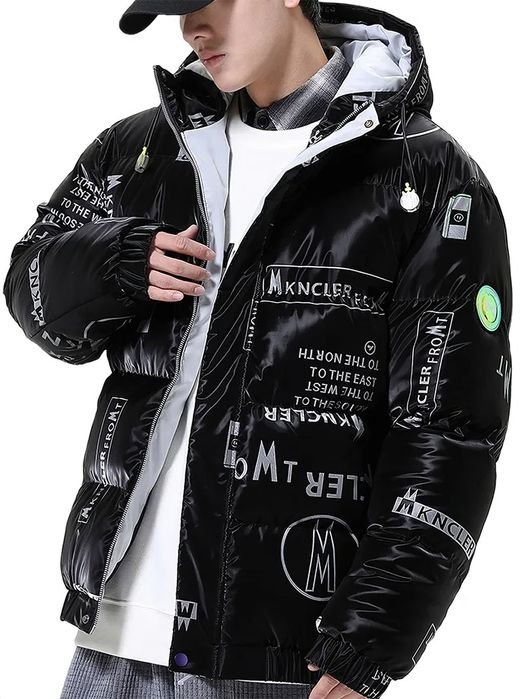 Herren Winterjacke Schwarz 38