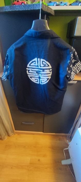 Мужская Рубашка Чёрная Лён