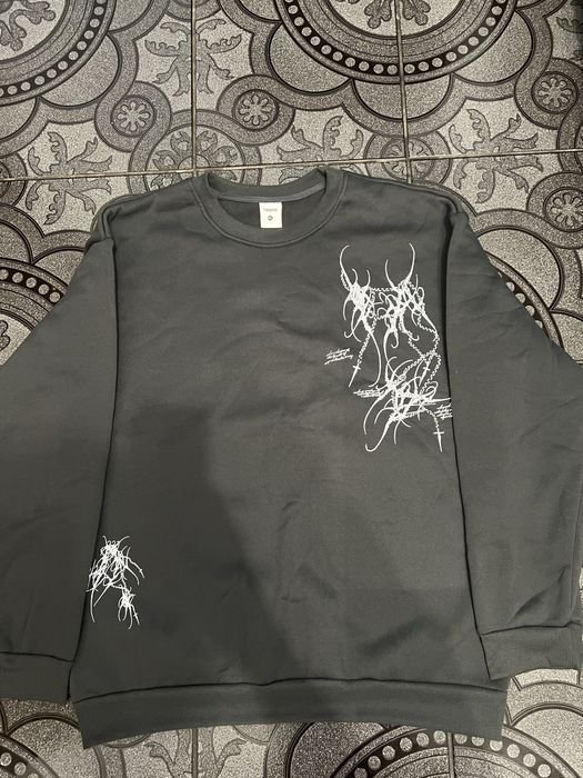 Мужской Другой Свитер Тёмно-серый Хлопок 40