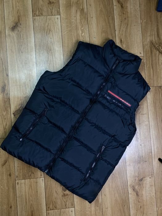 Men Prada Milano Vest Black Drill 38