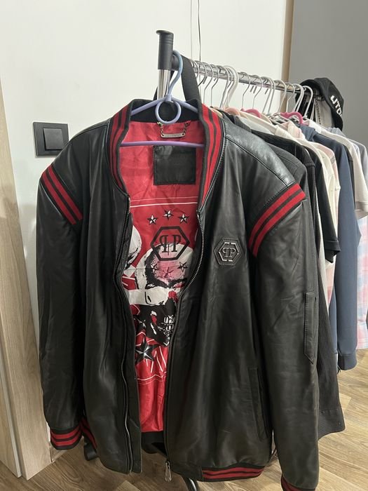 Uomo Philipp Plein Giacca Multicolore Pelle XL