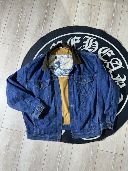 Uomo Kenzo Jeans Giacca di Jeans Grande-XL