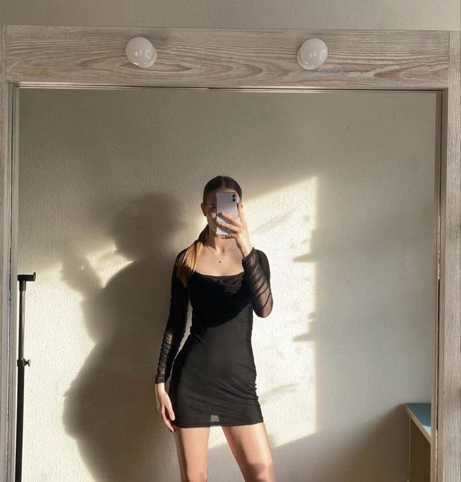 Женский Pull & Bear Платье Чёрный 36