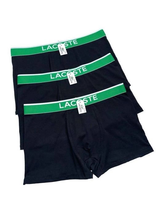Men Lacoste Boxers Black Cotton 38