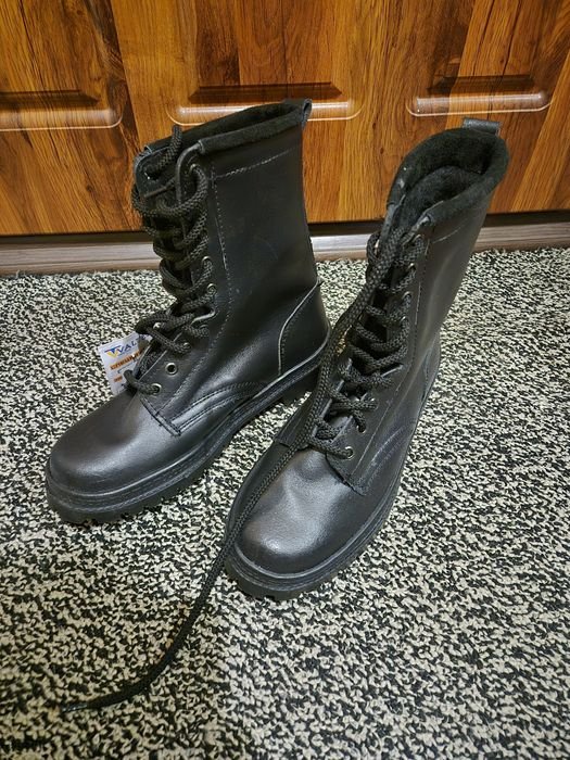Мужские Ботинки Чёрные Искусственная Кожа 40
