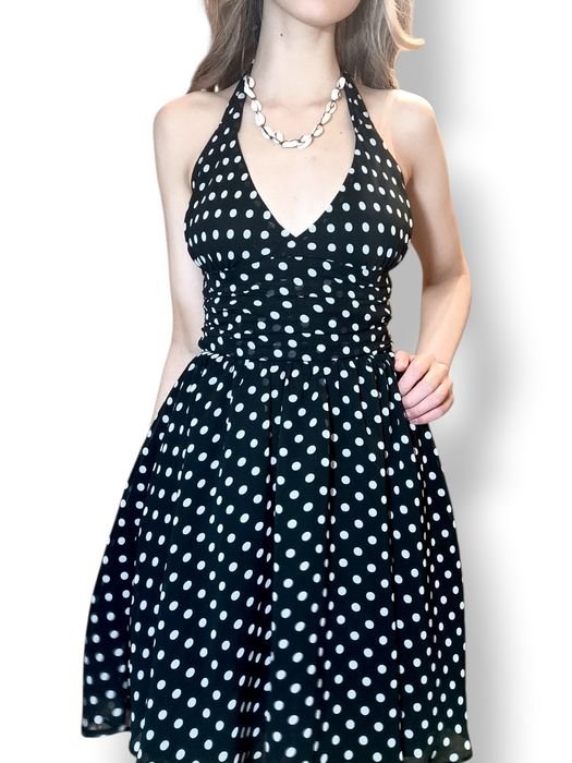 Damen Kleid Schwarz Anderes Material 34