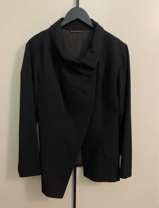 Женский Yohji Yamamoto Пиджак Чёрный Шерсть 36