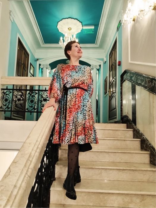 Damen Kleid Mehrfarbig Einheitsgröße