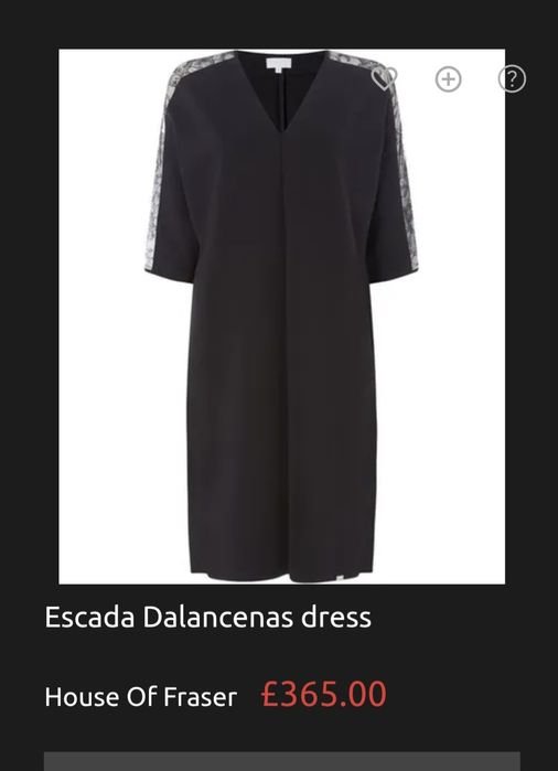 Donna Escada Abito Nero 42