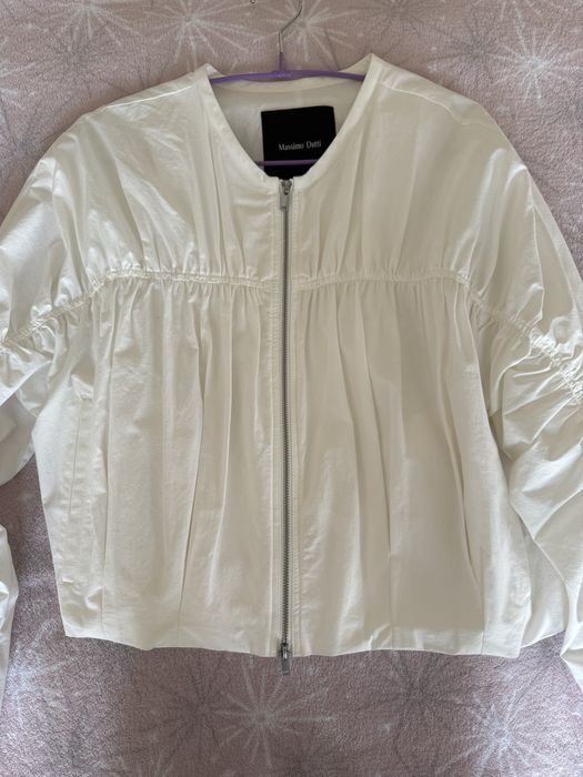 Women Massimo Dutti Bomber White Cotton 36
