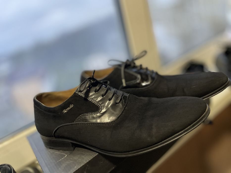 Homme Rondo Talons Noir Suède 41