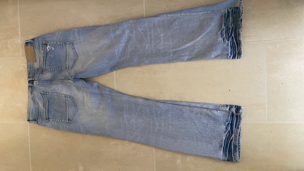 Uomo Jeans Svasati Blu Denim 30