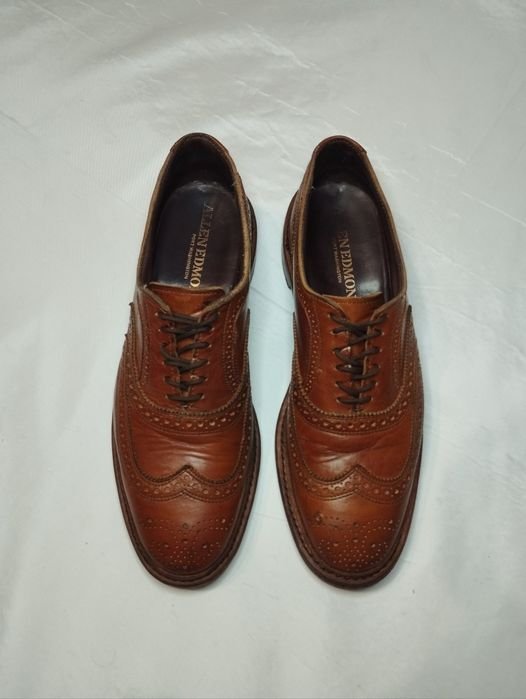 Herren Allen Edmonds Absätze Braun Leder 43