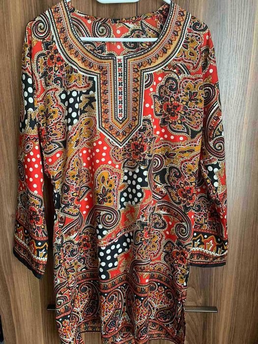 Femme Chemisier Satin Multicolore