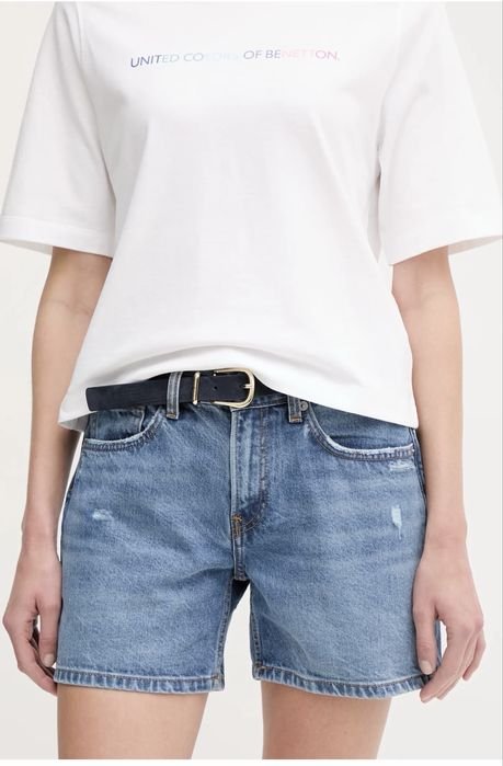 Женские Pepe Jeans Шорты Тёмно-синие Джинс 26