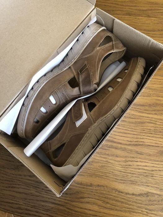 Damen Absatzschuhe Braun Leder 43