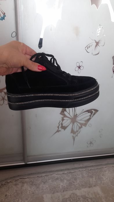 Damen Loafers Schwarz Wildleder 39