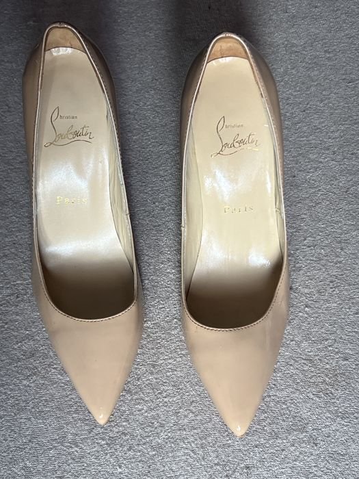 Femme Christian Louboutin Talons Beige Cuir 40
