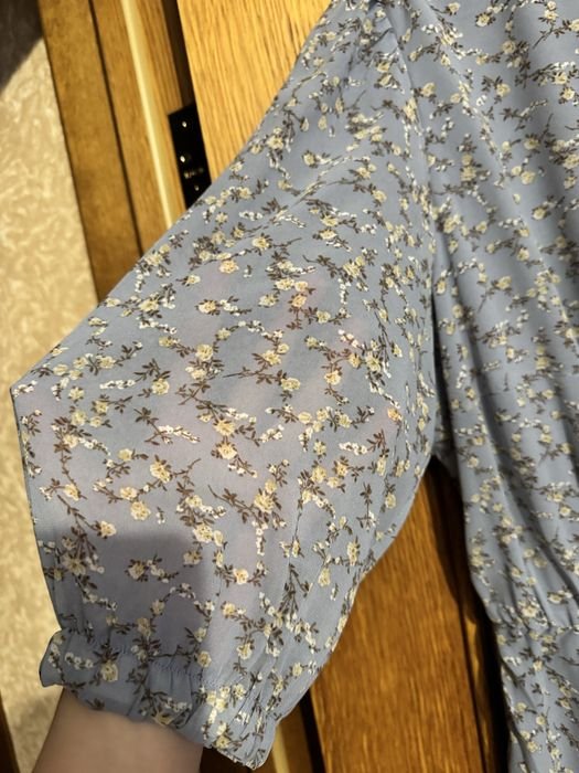 Женское Платье Весна Голубое 