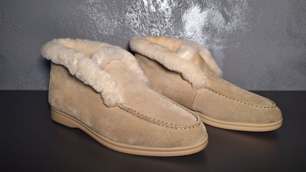 Donna Loro Piana Mocassini Beige Camoscio 40