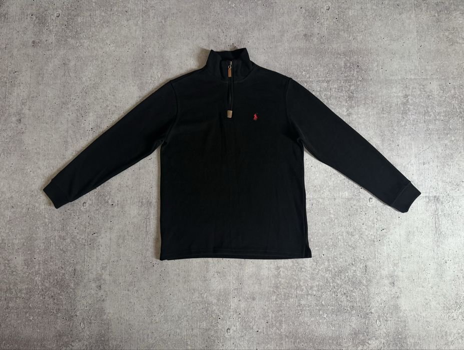 Мужской Ralph Lauren Светр Чёрный 1/4 Zip L