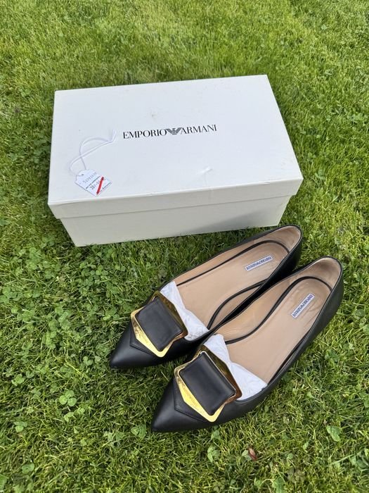 Женские Emporio Armani Туфли Чёрные Кожа 39