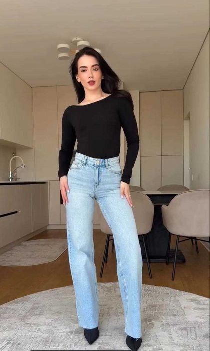 Men Pull & Bear Jeans Blue Denim 36-38