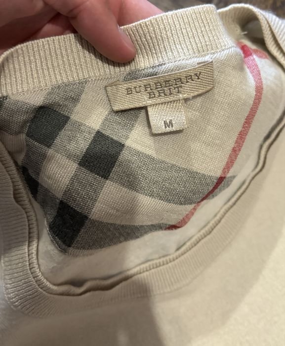 Homme Burberry Brit Pull Blanc 38