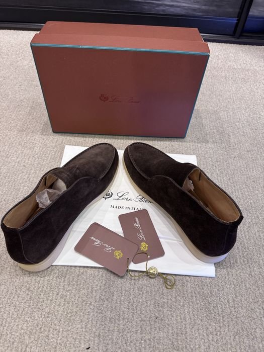 Men Loro Piana Boots Brown Suede 42