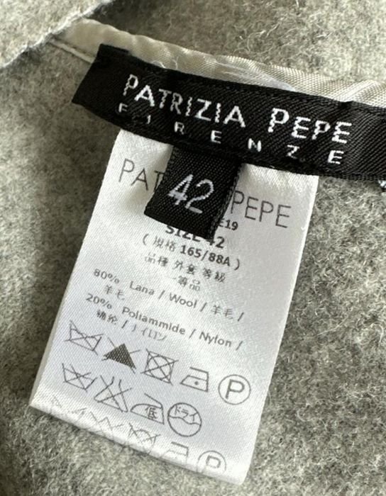 Женский Patrizia Pepe Кейп Жакет Серый Вовна 34
