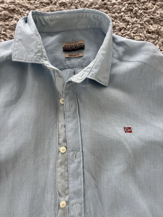 Men Napapijri Shirt Navy  L