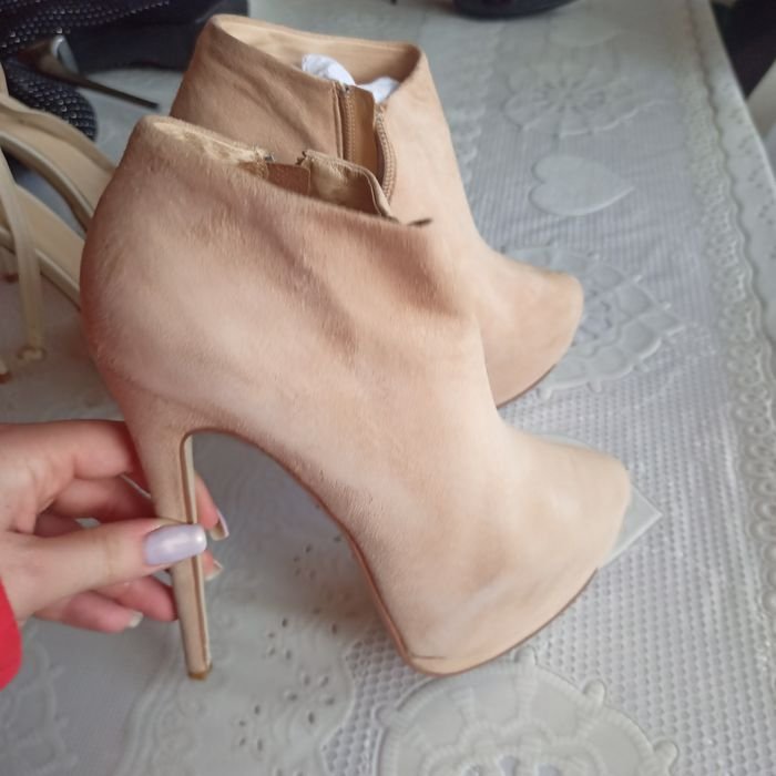 Damen High Heels Beige 37