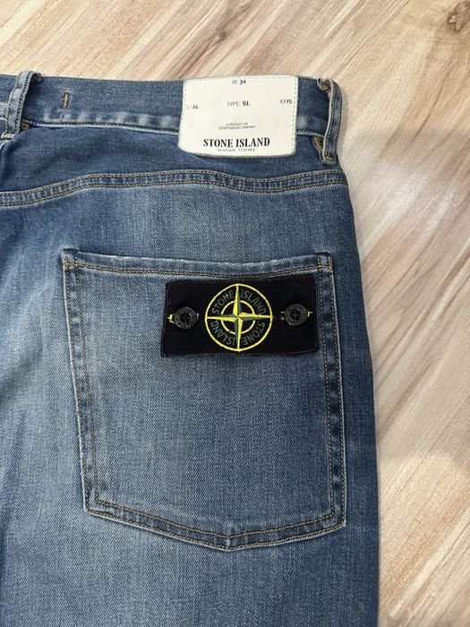 Homme Stone Island Jeans Bleu Marine Denim 34
