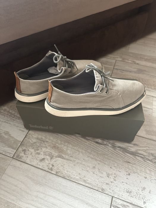 Men Timberland Loafers Grey Textile 39.5