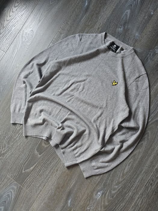 Men Lyle & Scott Sweater Grey Wool L