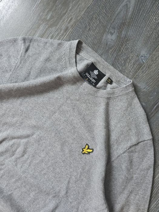 Men Lyle & Scott Sweater Grey Wool L