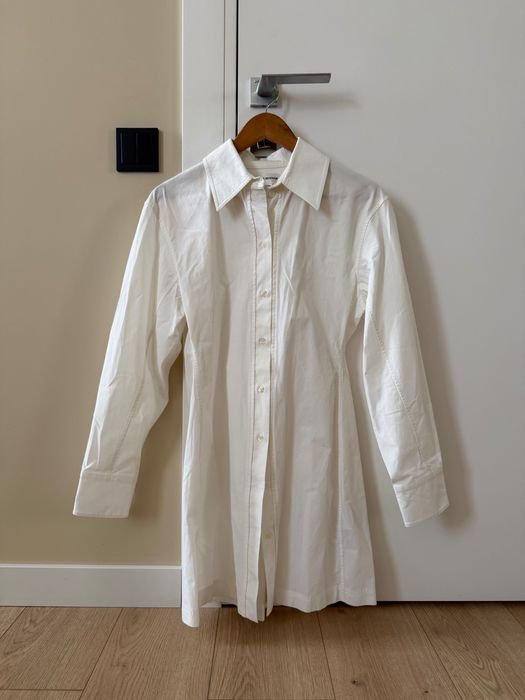 Women Victoria Beckham Dress White Cotton 36