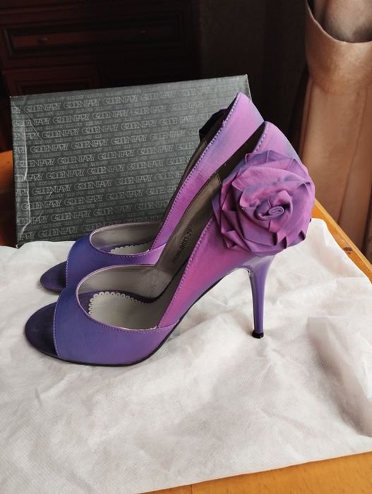 Damen Absätze Lila Textil 39