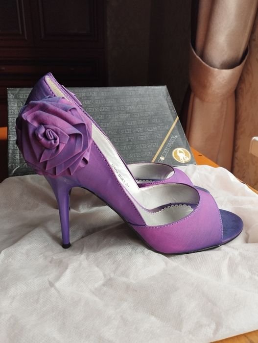 Damen Absätze Lila Textil 39