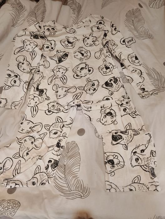 Damen Pyjama Grau Baumwolle 38