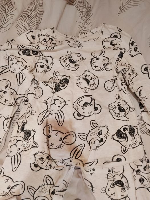 Damen Pyjama Grau Baumwolle 38