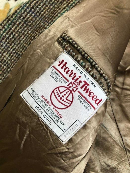 Herren Harris Tweed Sakko Mehrfarbig Wolle 40