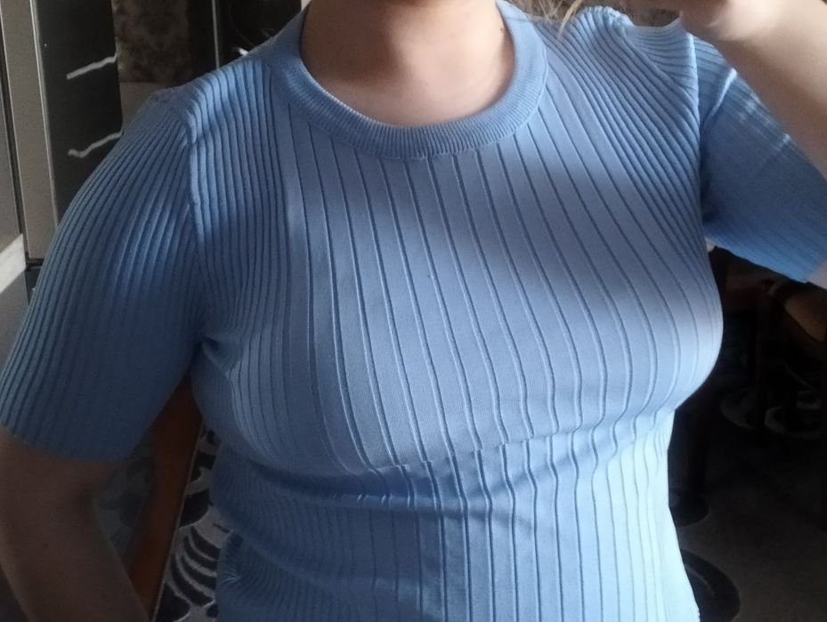 Damen H&M Top Blau 38
